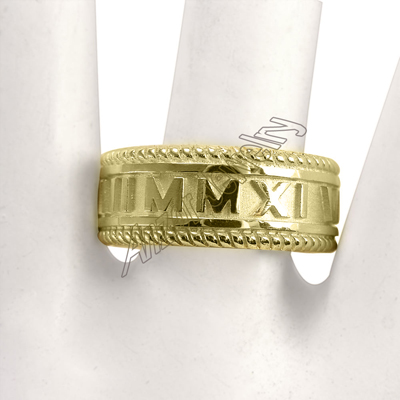 Women's 18k Gold Roman Design Numero Ring R1660 Women's 18k Gold Roman Design Numero Ring R1660