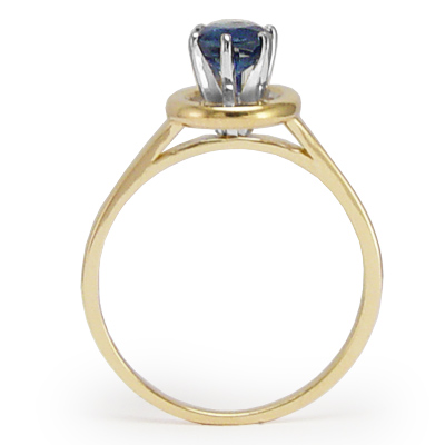 10k Two-Tone Gold Sapphire Ring R1655