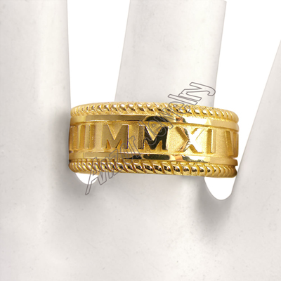 Women's 14k Gold Roman Design Numero Ring R1658 Women's 14k Gold Roman Design Numero Ring R1658