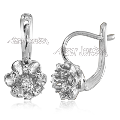 European Style Diamond Earrings 14k 585 E1103