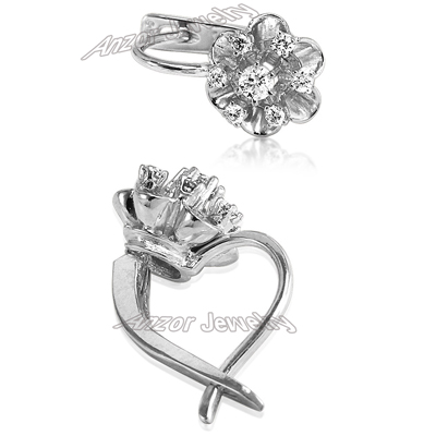 European Style Diamond Earrings 14k 585 E1103