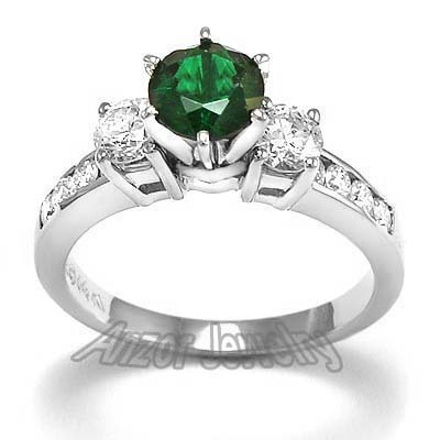 Chrome Russian Diopside Diamond Ring 14k R1666