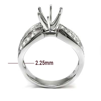 950 Platinum Pave Diamond Ring Setting R1705
