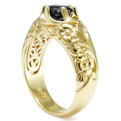 Men's 18k Yellow Gold ROCOCO design Diamond Ring R1719 Men's 18k Yellow Gold ROCOCO design Diamond Ring R1719