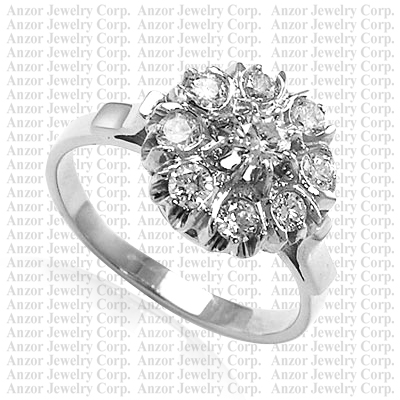 Russian style Diamond Engagement Ring 585 R1749