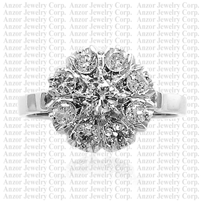 Russian style Diamond Engagement Ring 585 R1749