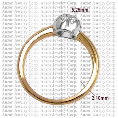 Russian Jewelry in 14k Gold Diamond Ring R1750 Russian Jewelry in 14k Gold Diamond Ring R1750