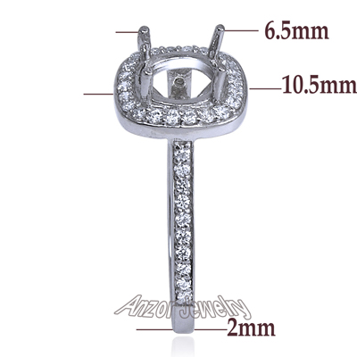 Pave Diamond setting ring in 18k gold R1717