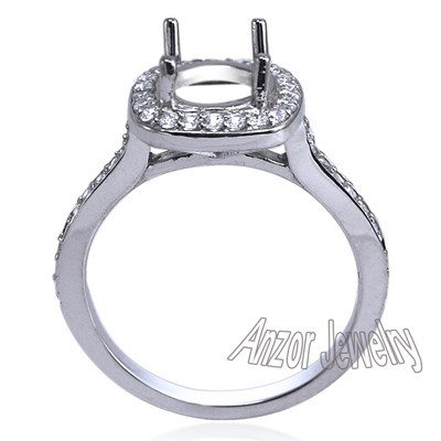Pave Diamond setting ring in 18k gold R1717