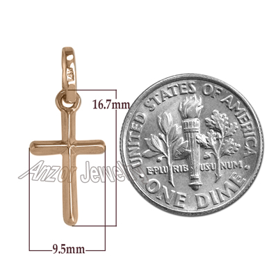 14K Solid Rose Gold Cross Pendant P905 14K Solid Rose Gold Cross Pendant P905