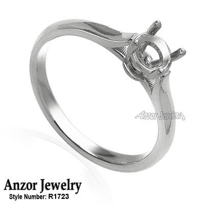 950 Platinum Engagement Ring Setting R1723