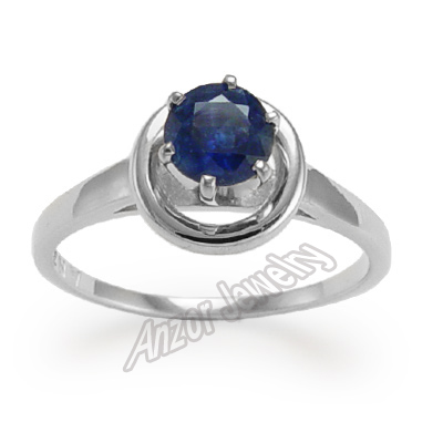 14k White Gold Sapphire  Ring R1729