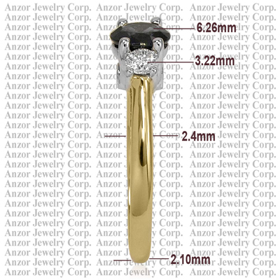 14k White Gold Sapphire Diamond Three Stone Ring R1753 14k White Gold Sapphire Diamond Three Stone Ring R1753