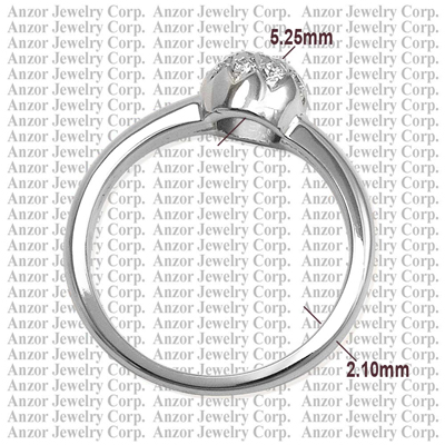 Russian Jewelry in 14k Gold Diamond Ring R1754