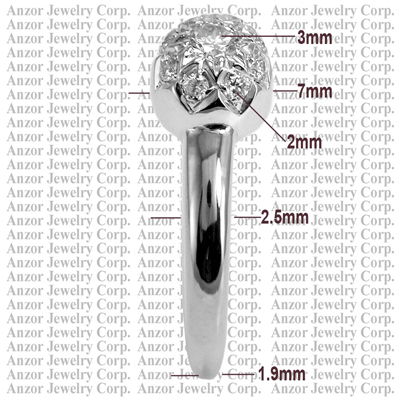 Russian Jewelry in 14k Gold Diamond Ring R1754