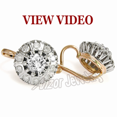 Russian Style Diamond Earrings 585 E1178