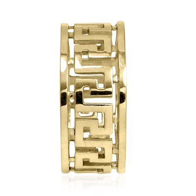 14k Gold Greek Key Ring R1767