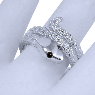 18k Twisted Serpent Sapphire Men's or Women's Ring R1777