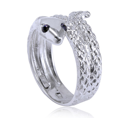 18k Twisted Serpent Sapphire Men's or Women's Ring R1777
