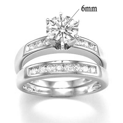 Platinum Diamond Engagement Bridal Set #R1785