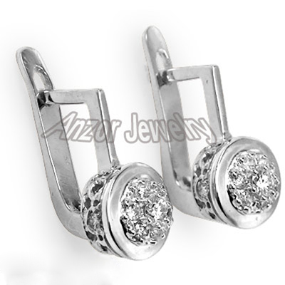 old Russian style Diamond Malinka Earrings  585 E1213