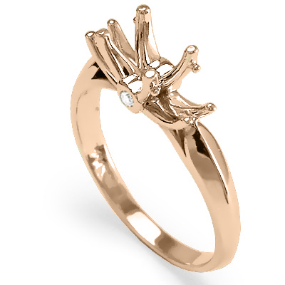 Knife Edge Diamond Engagement Setting Ring 18k R1815 Knife Edge Diamond Engagement Setting Ring 18k R1815