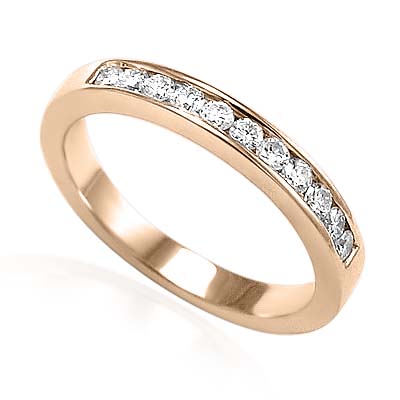 14k Gold Diamond Wedding Band ring R1808