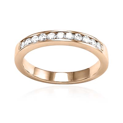 14k Gold Diamond Wedding Band ring R1808