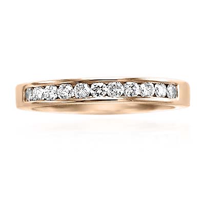 14k Gold Diamond Wedding Band ring R1808