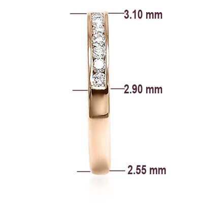 14k Gold Diamond Wedding Band ring R1808
