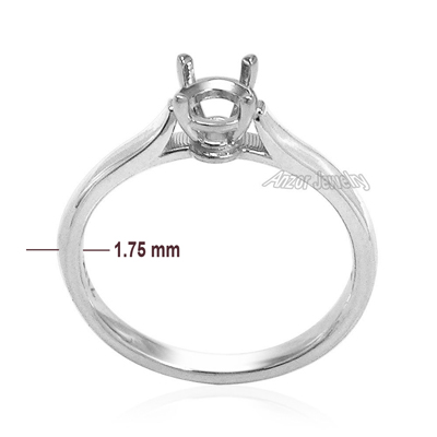 18k White Gold Engagement Ring Setting #R1817 18k White Gold Engagement Ring Setting #R1817