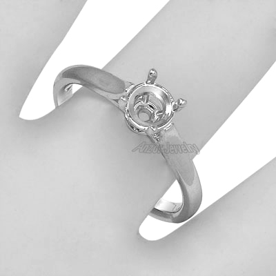 18k White Gold Engagement Ring Setting #R1817 18k White Gold Engagement Ring Setting #R1817