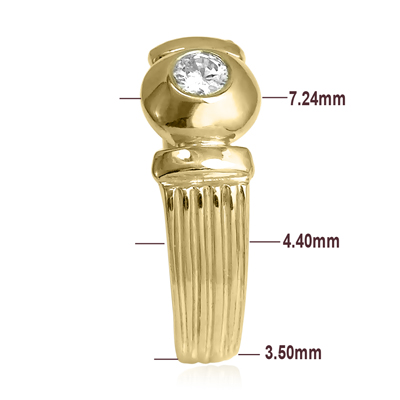 14k Gold Diamond Ring Russian Jewelry R1787 14k Gold Diamond Ring Russian Jewelry R1787