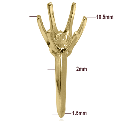 Knife Edge Ring Mounting 14K R1788