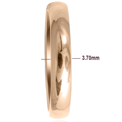Men's 14k Rose Gold Plain Wedding Band R1797