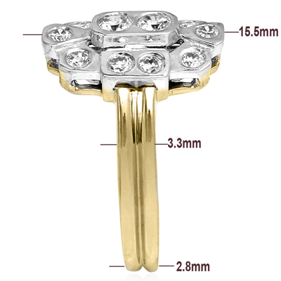 14k Gold Diamond Ring Russian Jewelry R1799 14k Gold Diamond Ring Russian Jewelry R1799