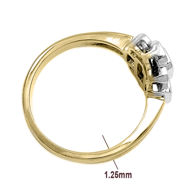14k Gold Diamond Ring Russian Jewelry R1799 14k Gold Diamond Ring Russian Jewelry R1799