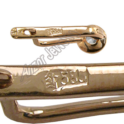 Russian Syle Diamond Earrings in 14k Rose gold 585 E1270