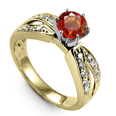 Sapphire Diamond Anniversary Ring 18k R1857