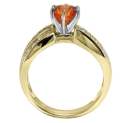 Sapphire Diamond Anniversary Ring 18k R1857