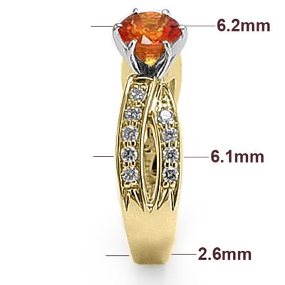 Sapphire Diamond Anniversary Ring 18k R1857