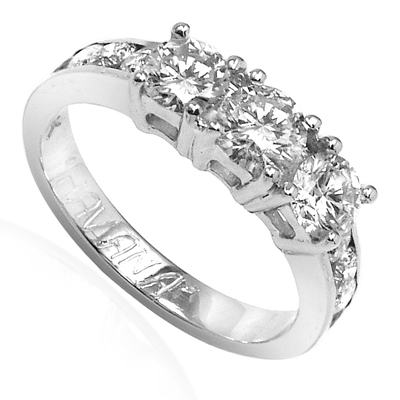 Diamond Engagemen Ring in 14k White Gold R1879