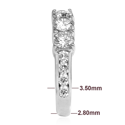 Diamond Engagemen Ring in 14k White Gold R1879
