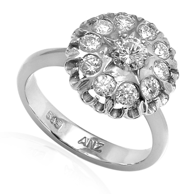 Russian style Diamond Engagement Ring 585 R1878