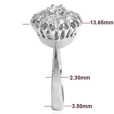 Russian style Diamond Engagement Ring 585 R1878