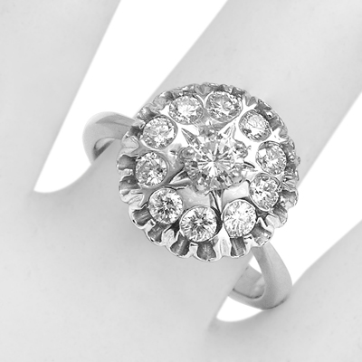 Russian style Diamond Engagement Ring 585 R1878