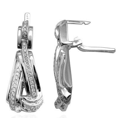 Russian Style Diamond Earrings in 18k E1295 Russian Style Diamond Earrings in 18k E1295
