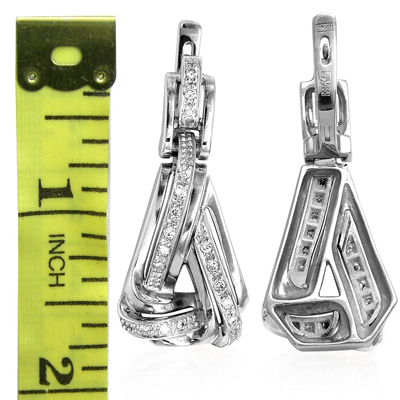Russian Style Genuine Diamond Earrings 585 14k #E1290