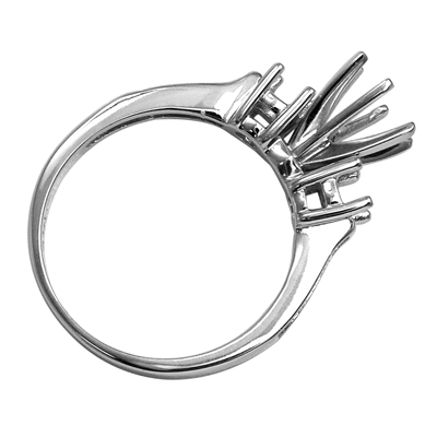 14k White Gold Engegament Ring setting Mount R1886 14k White Gold Engegament Ring setting Mount R1886