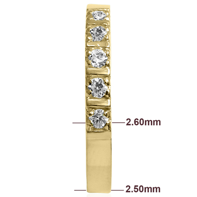 14k Gold Wedding Band Genuine Diamond Ring R1833